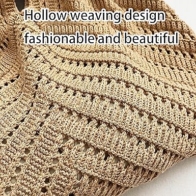 V-Shaped Straw Shoulder Bag – Oversized Woven Tote for Summer Travel, Beach, and Daily Fashion