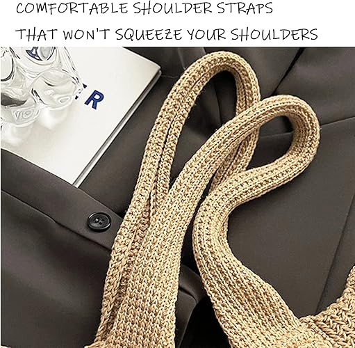 Ruffled Knit Cotton Tote Bag – Soft Foldable Shoulder Handbag | Sweet Feminine Style | Casual Everyday Carry