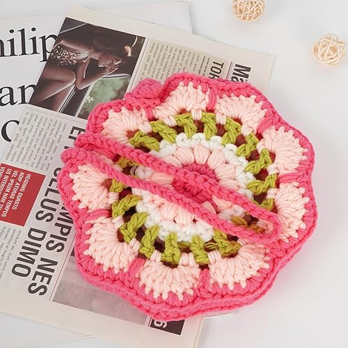Crochet Flower Crossbody Bag – Handmade Mini Sling Purse | Soft Girl Aesthetic | Fits Phone & Essentials